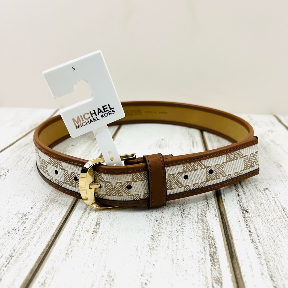 Michael Kors Women’s Signature Canvas Belt Small - Picture 5 of 11